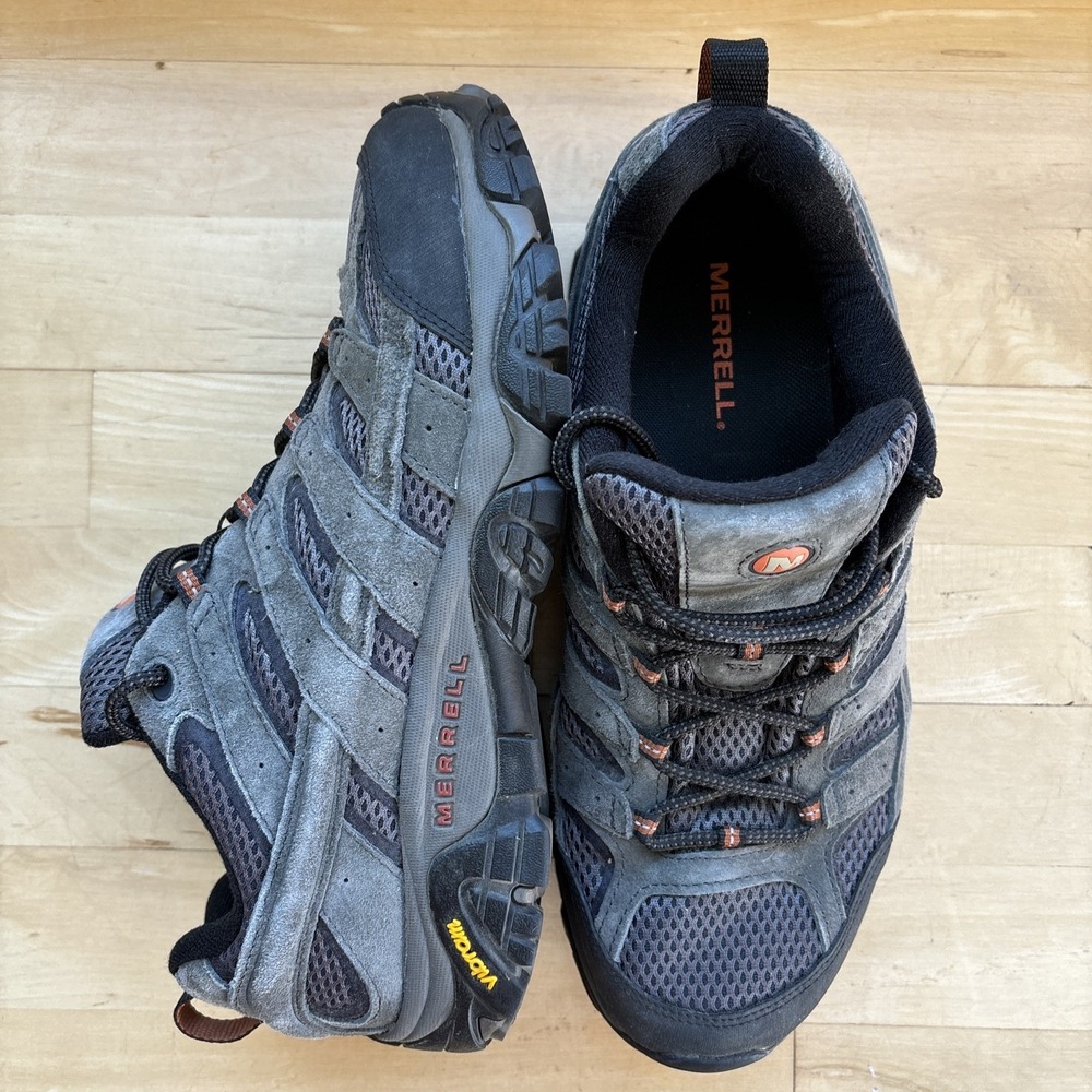 Merrell Moab 2 Vent Hiking Shoes Mens 9W Wide Beluga Grey Low Lace Up J06015W